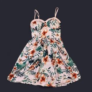 Floral Pink Mini Dress